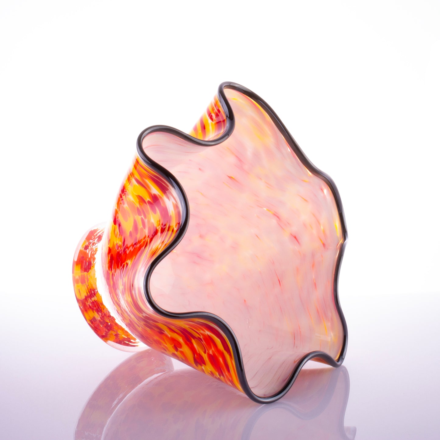 Fluted Bowl - Flame Mix