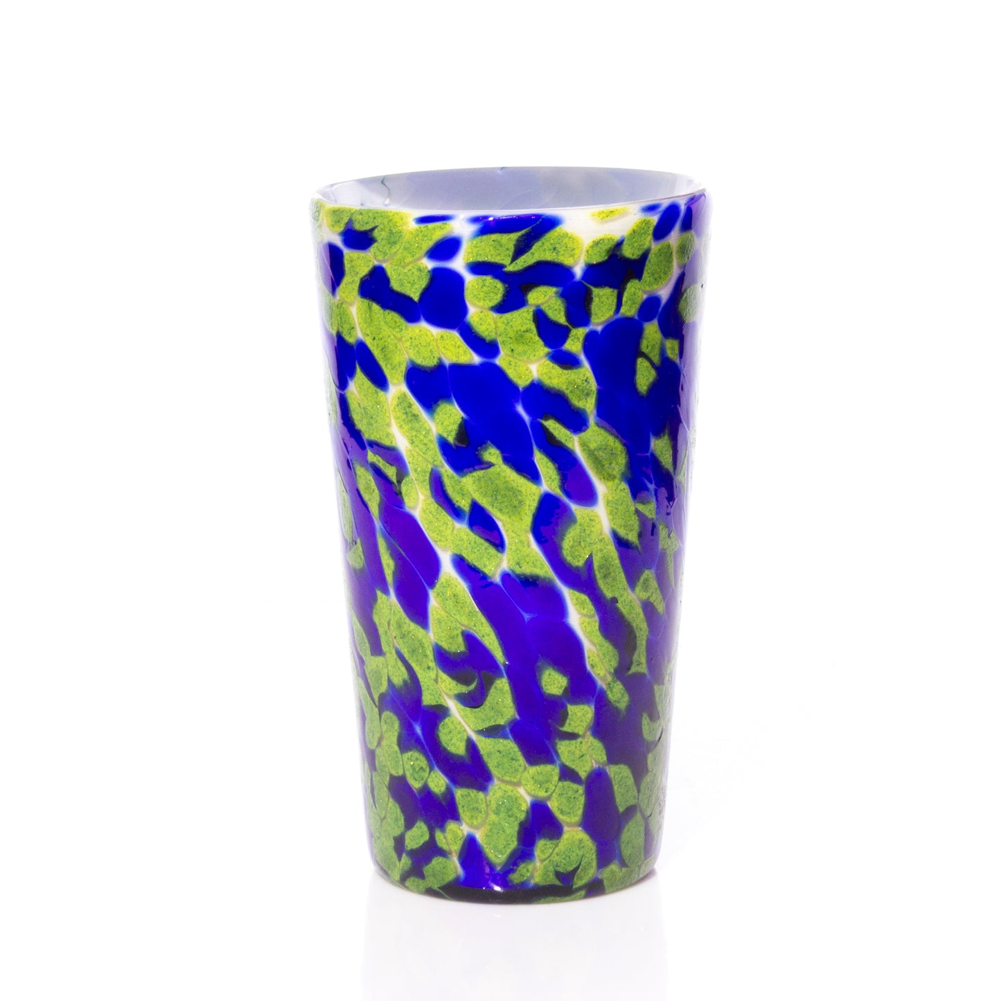 Pint Glass - Sparkle Green & Cobalt