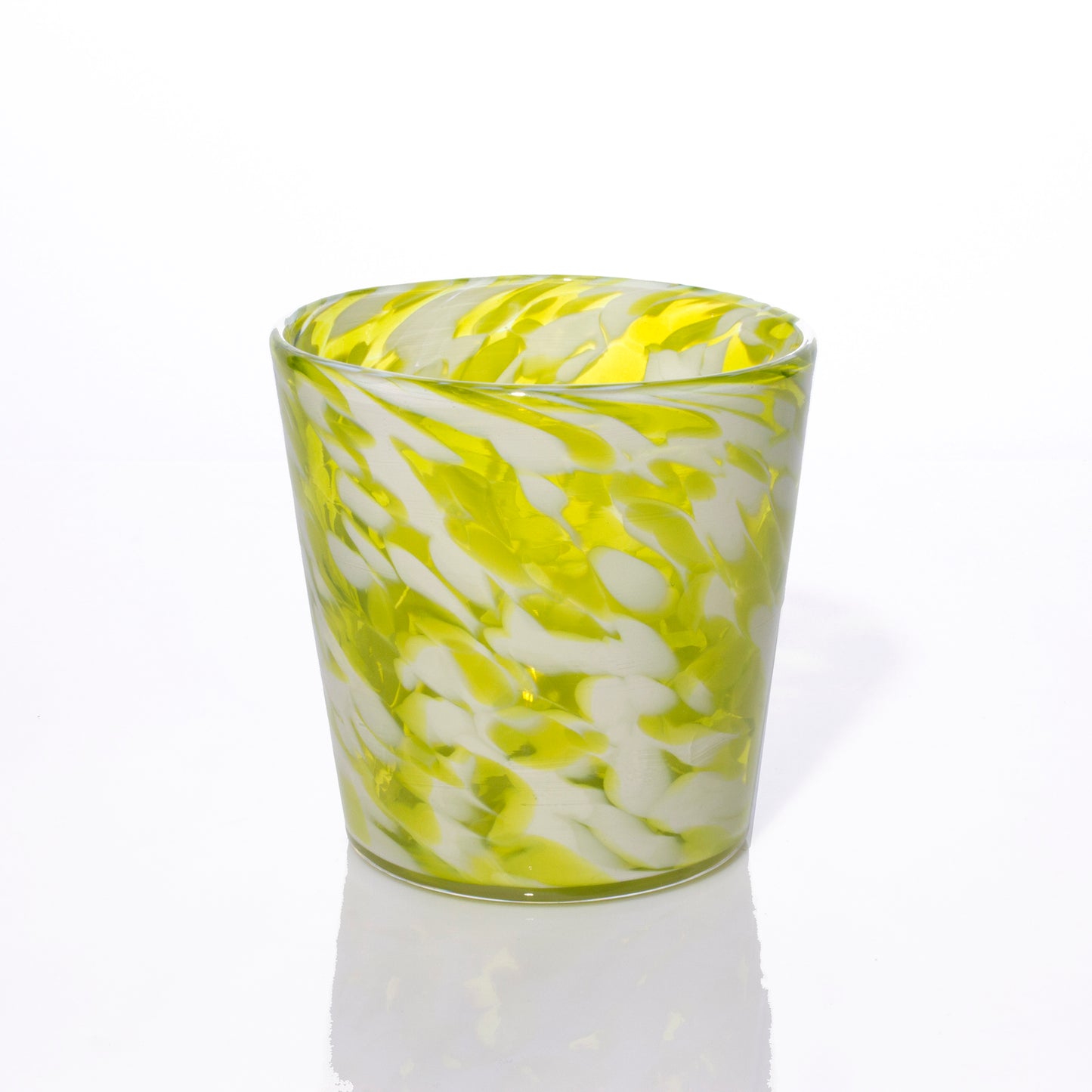 Short Tumbler Glass - Lime Green Mix