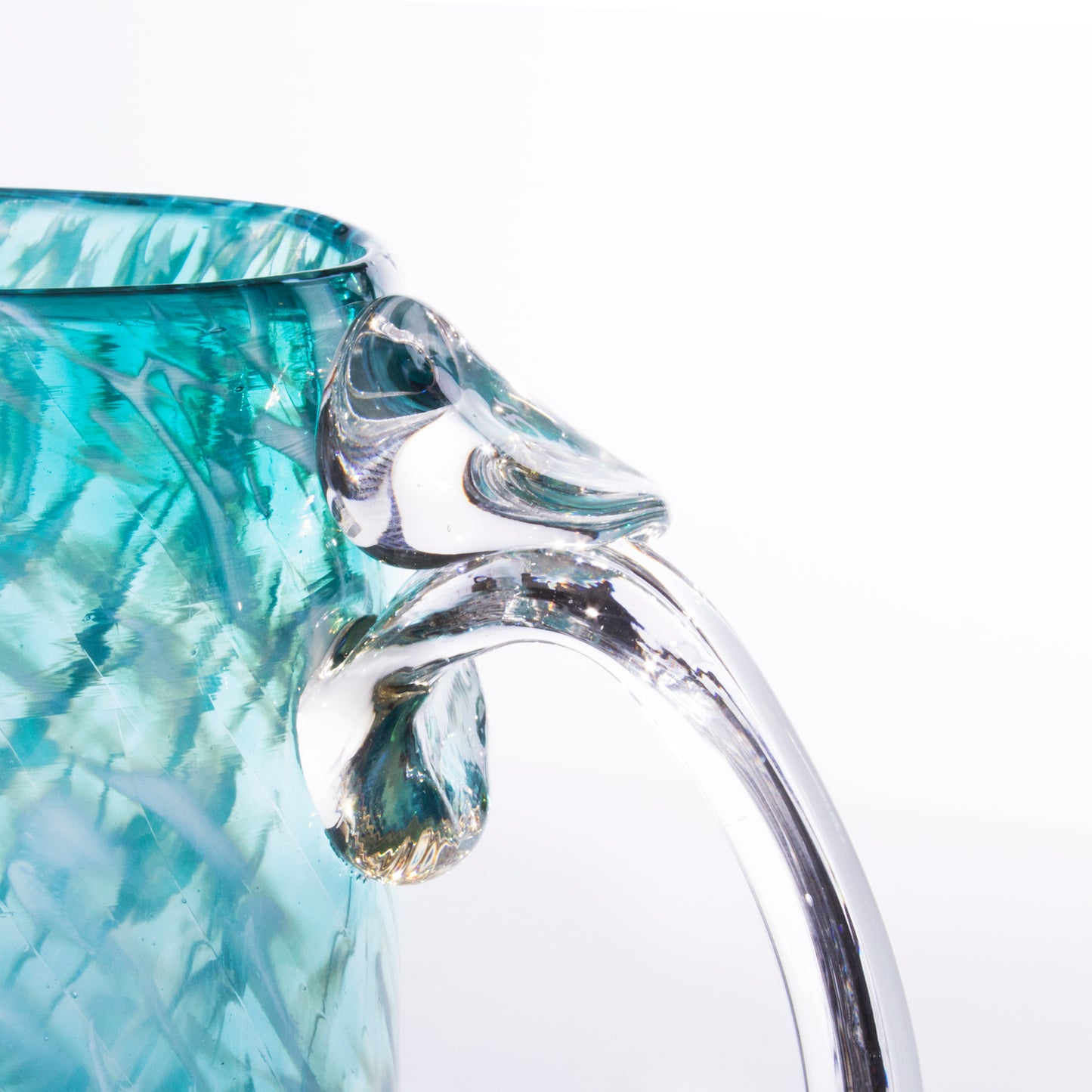 Large Glass Mug - White Wisp