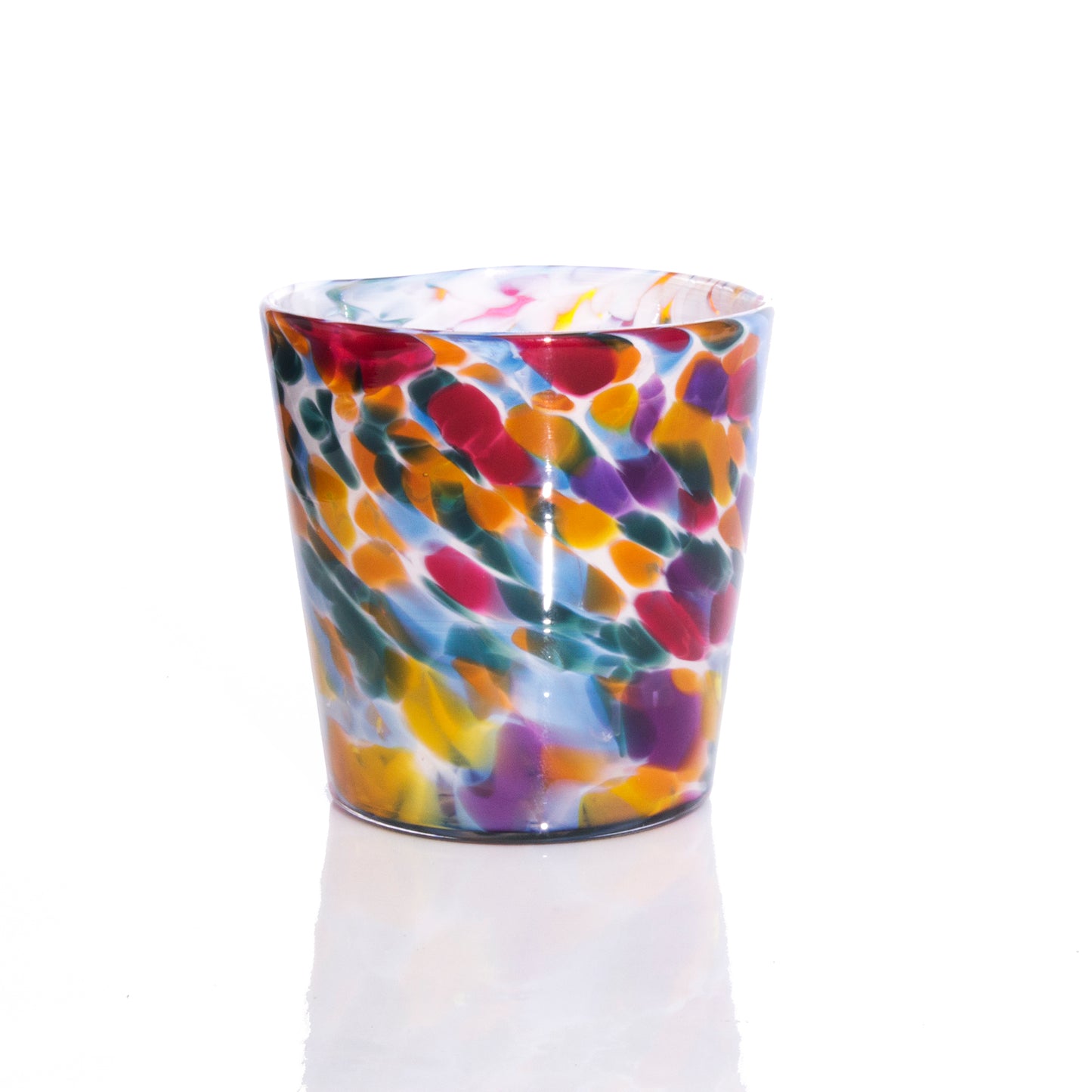 Short Tumbler Glass - Rainbow