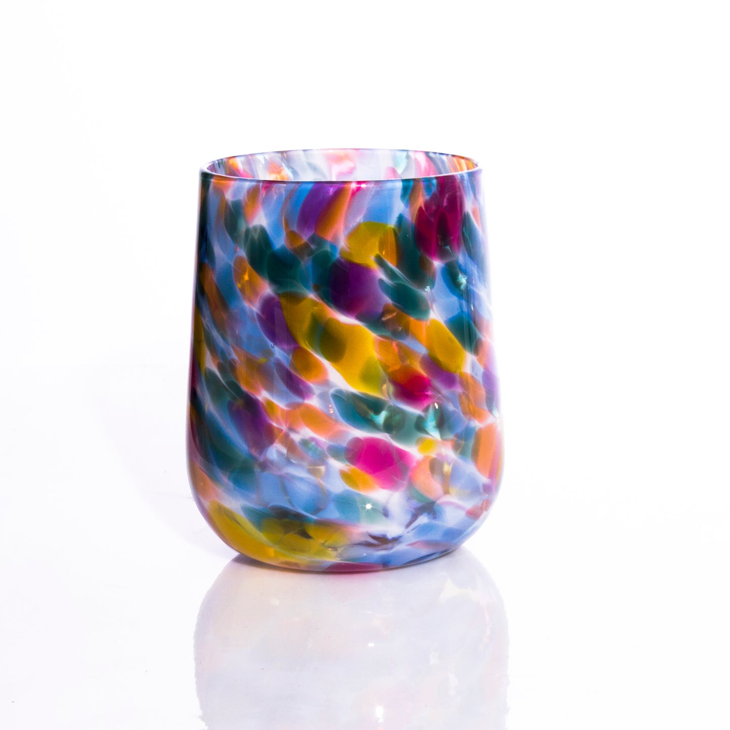 Stemless Wine Glass - Rainbow Mix