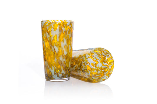 Pint Glass - Blue & Amber
