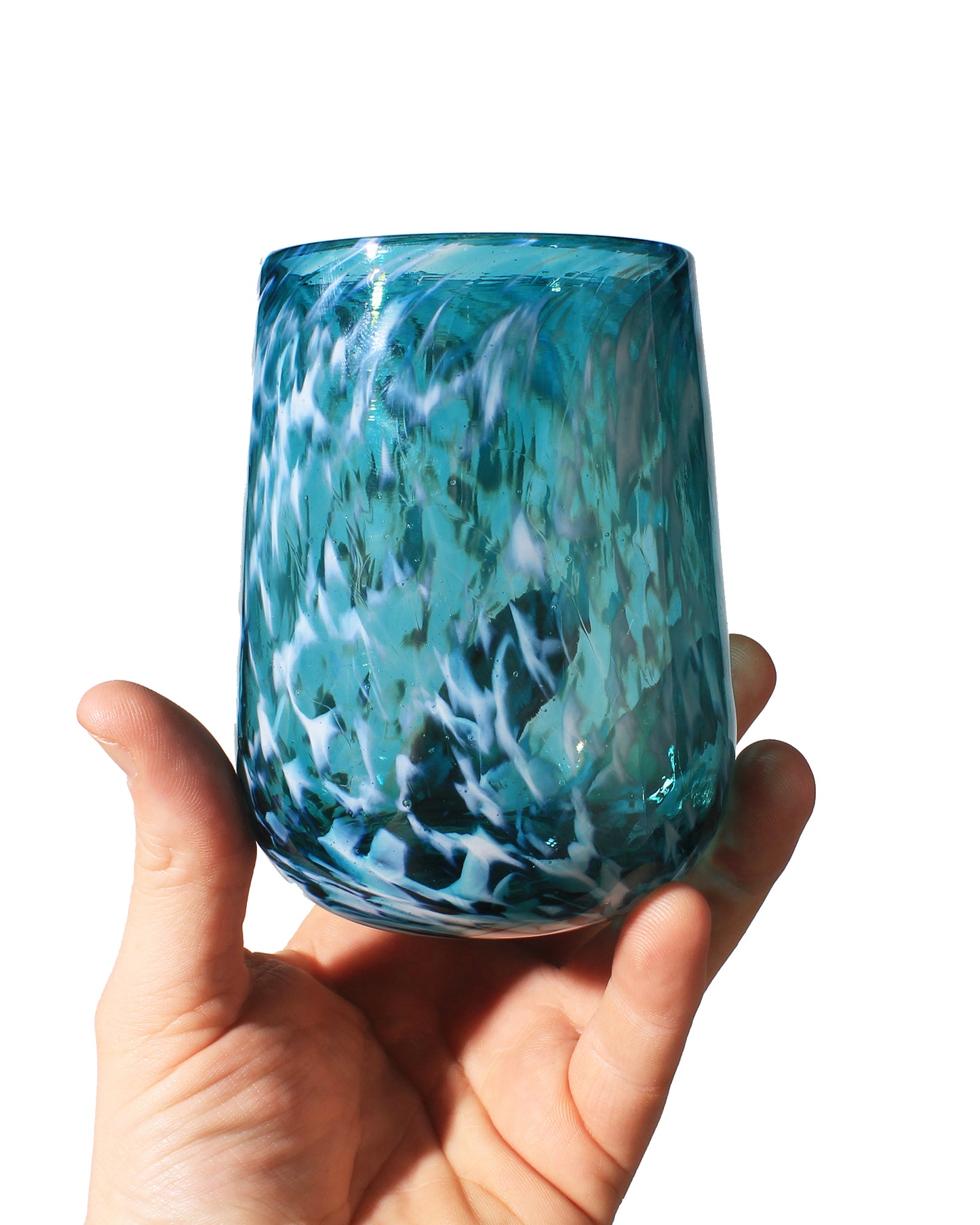 Stemless Wine Glass - White Wisp