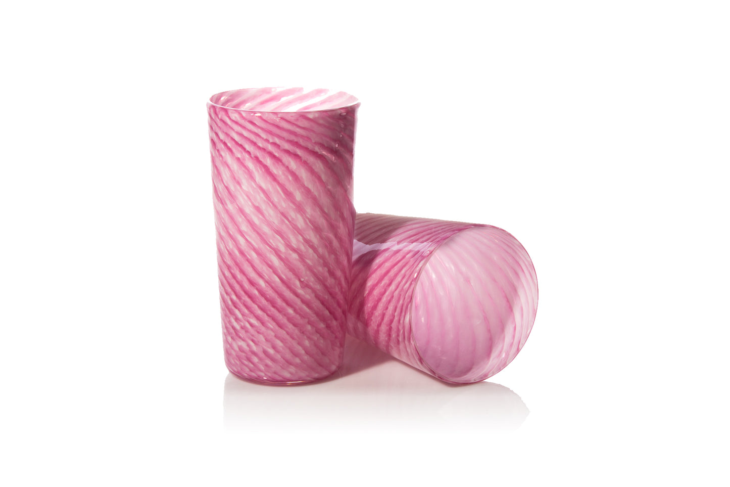 Pint Glass - Pink Twist