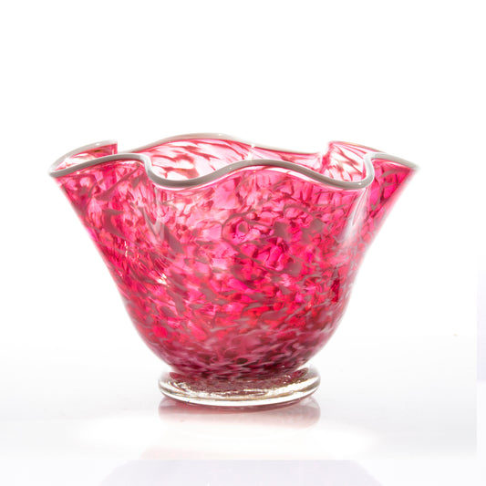 Fluted Bowl - Pink Wisp
