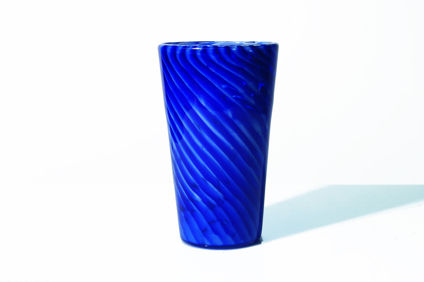Pint Glass - Cobalt Twist