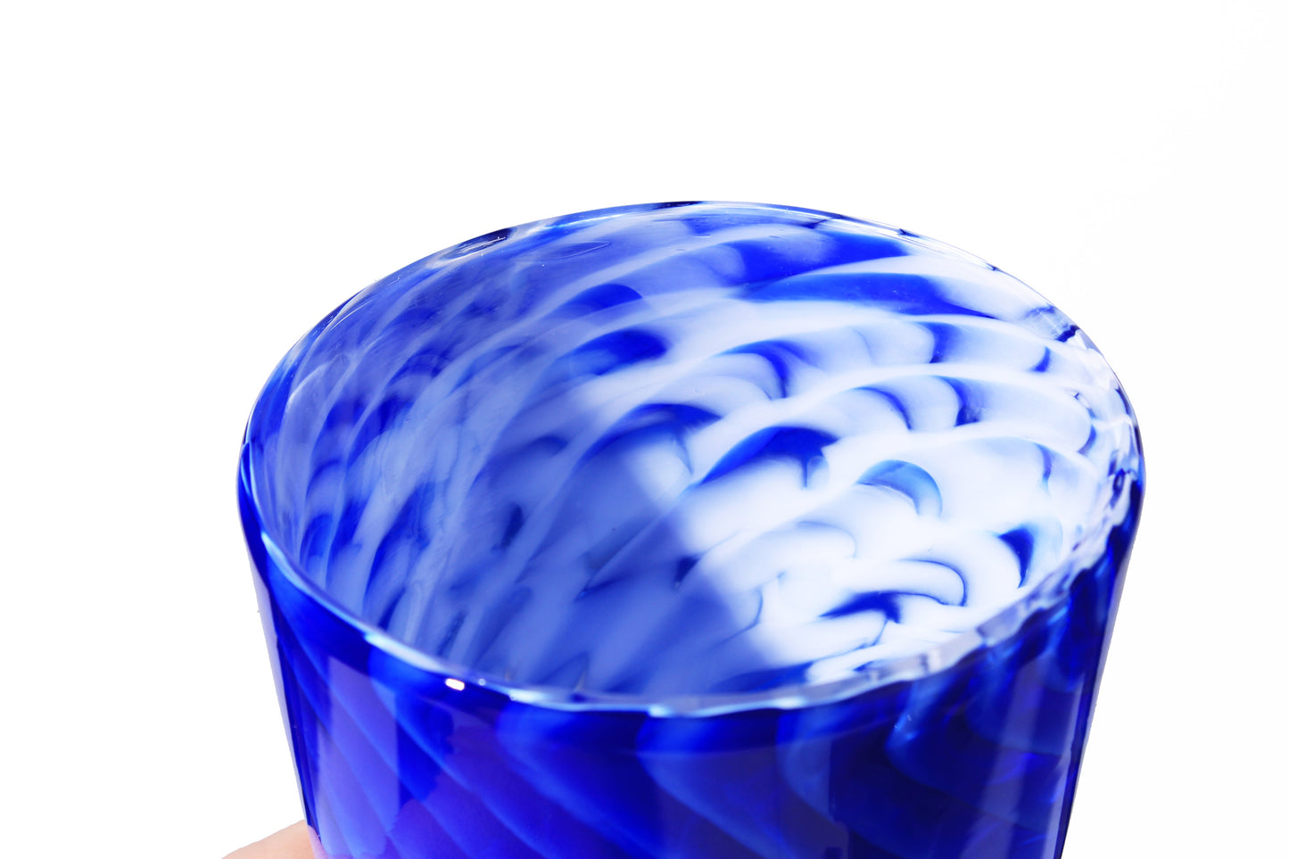 Pint Glass - Cobalt Twist