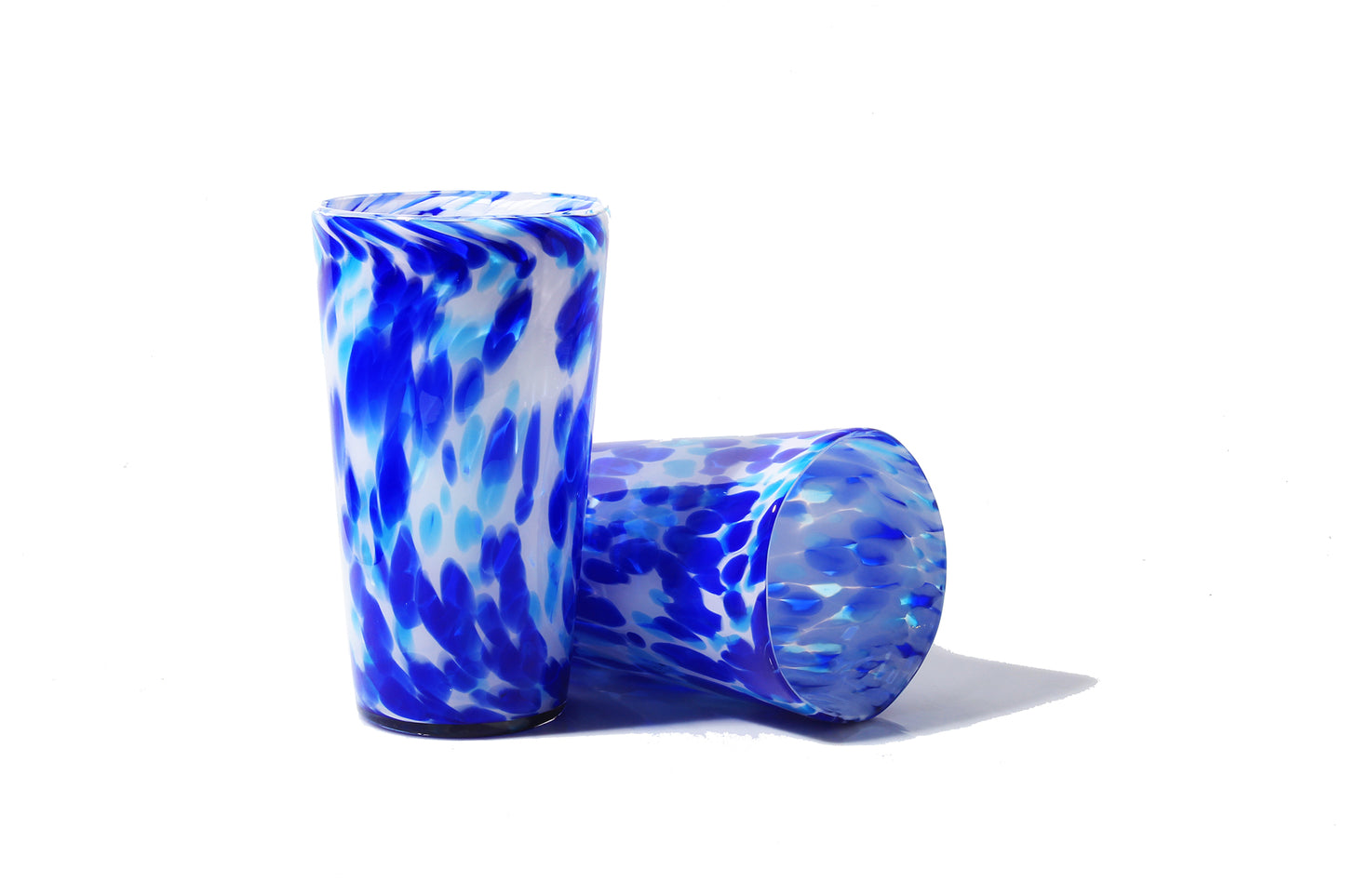 Pint Glass - White, Blue & Aqua
