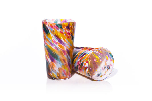 Pint Glass - Rainbow Mix w/ White