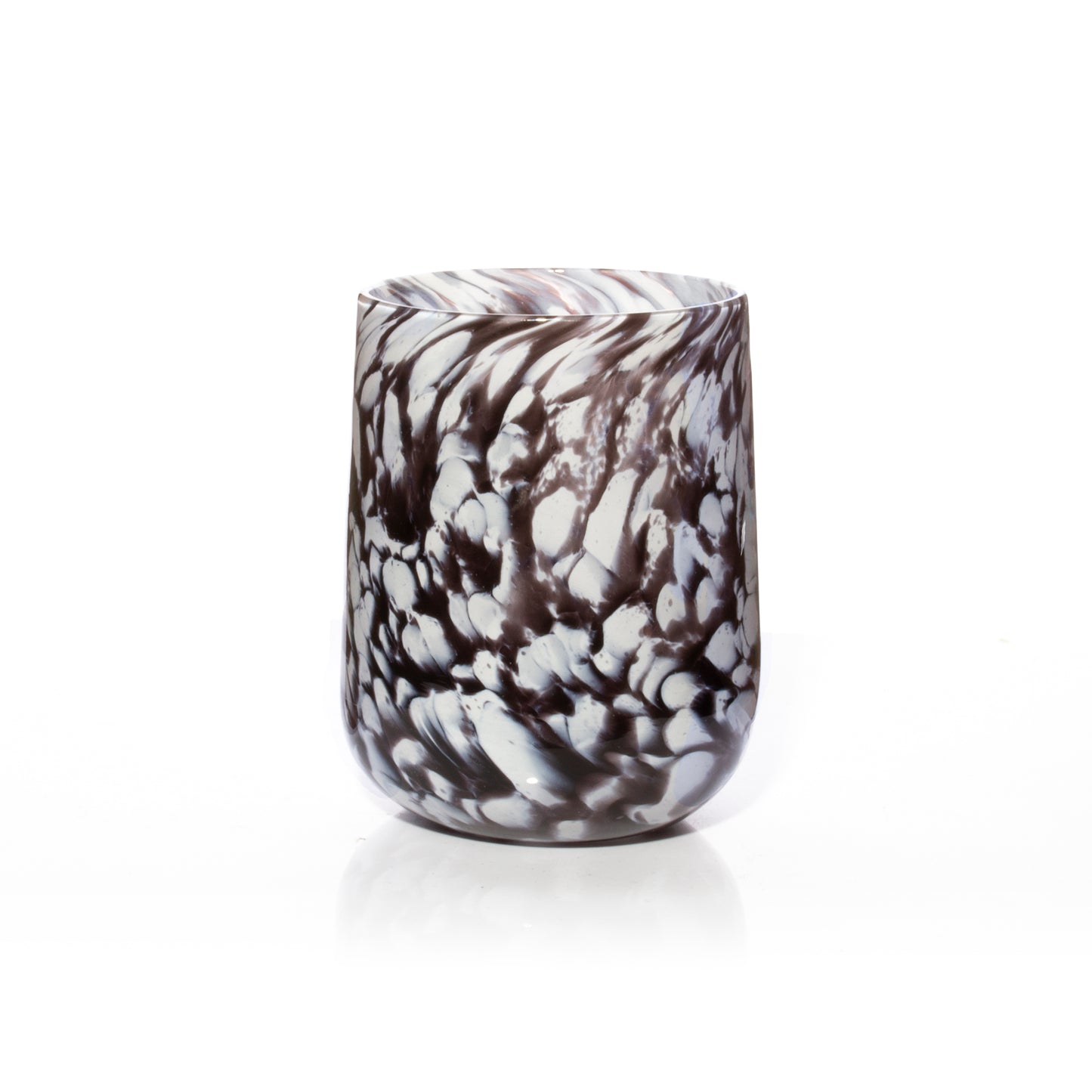 Stemless Wine Glass - Black and White