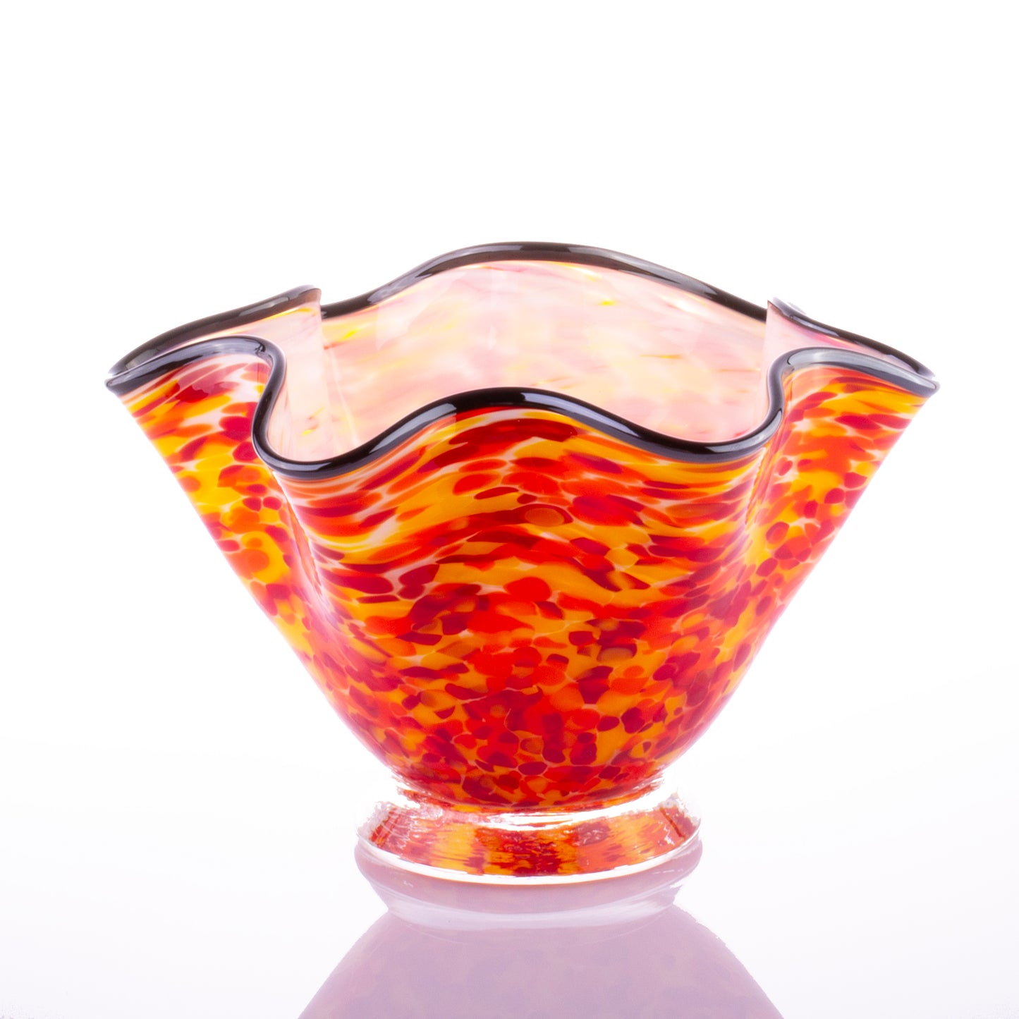 Fluted Bowl - Flame Mix