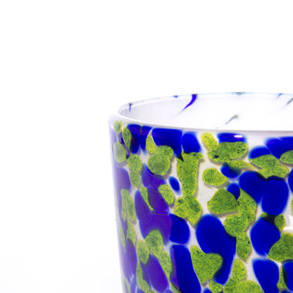 Pint Glass - Sparkle Green & Cobalt
