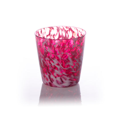 Short Tumbler Glass - Pink Wisp