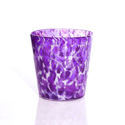 Short Tumbler Glass - Purple Wisp