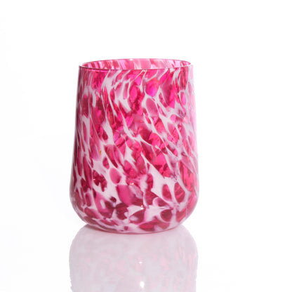 Stemless Wine Glass - Pink Wisp