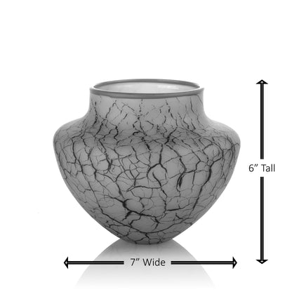 Blown Glass Vase / Centerpiece / Southwest Décor / Turquoise Satin / Arizona Turquoise / Rustic Vase / Housewarming Gift / Western Décor