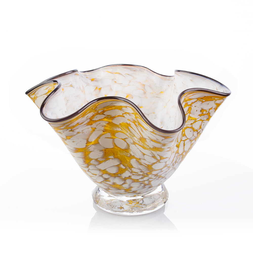 Fluted Bowl - Gold Wisp