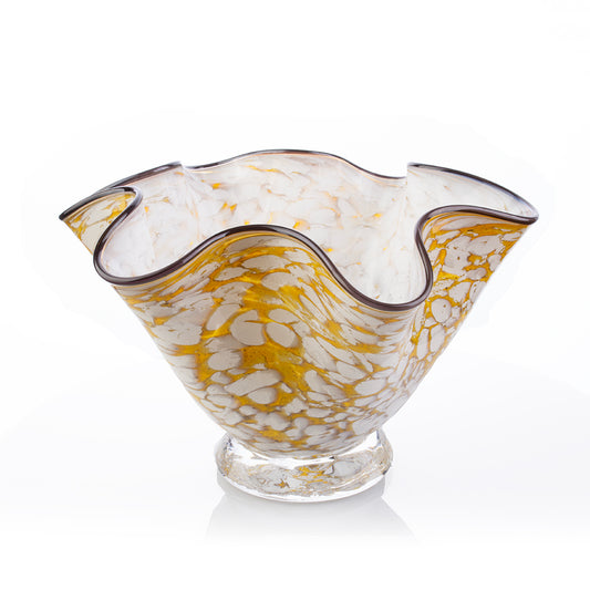 Fluted Bowl - Gold Wisp