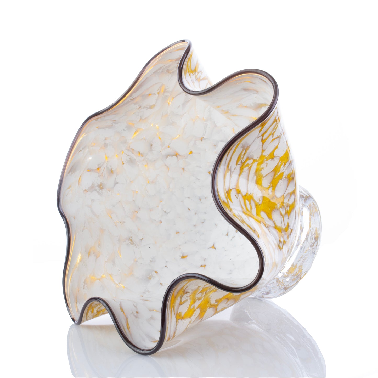 Fluted Bowl - Gold Wisp