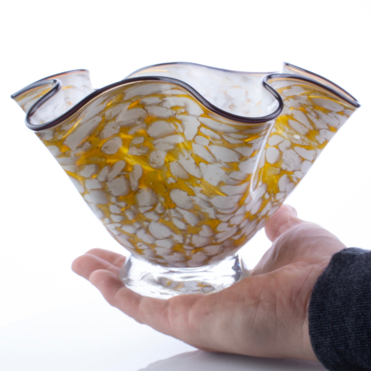 Fluted Bowl - Gold Wisp