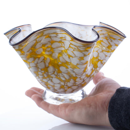 Fluted Bowl - Gold Wisp