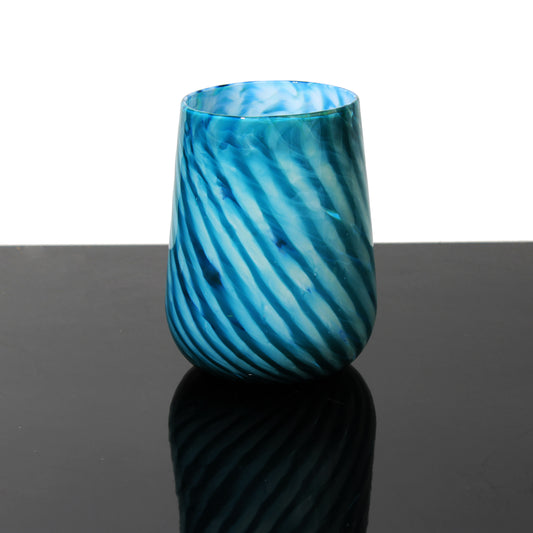 Stemless Wine Glass - Ocean Wave