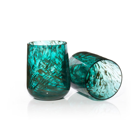 Craft Show Stemless Wine Glass - Kelp Forest