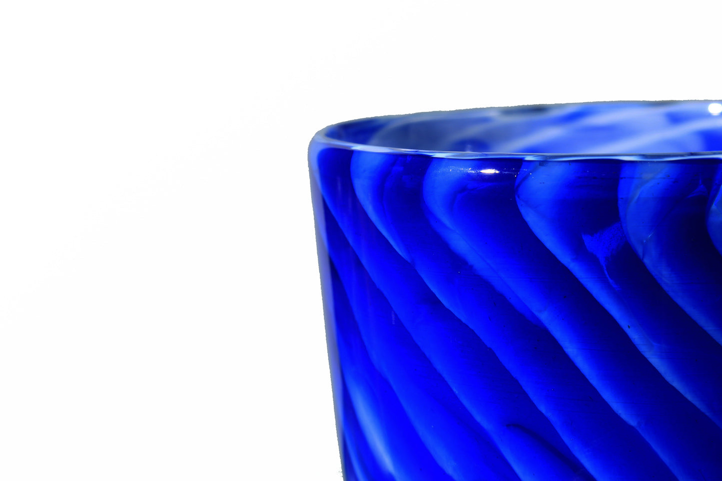 Pint Glass - Cobalt Twist