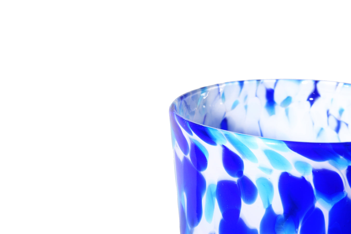 Pint Glass - White, Blue & Aqua